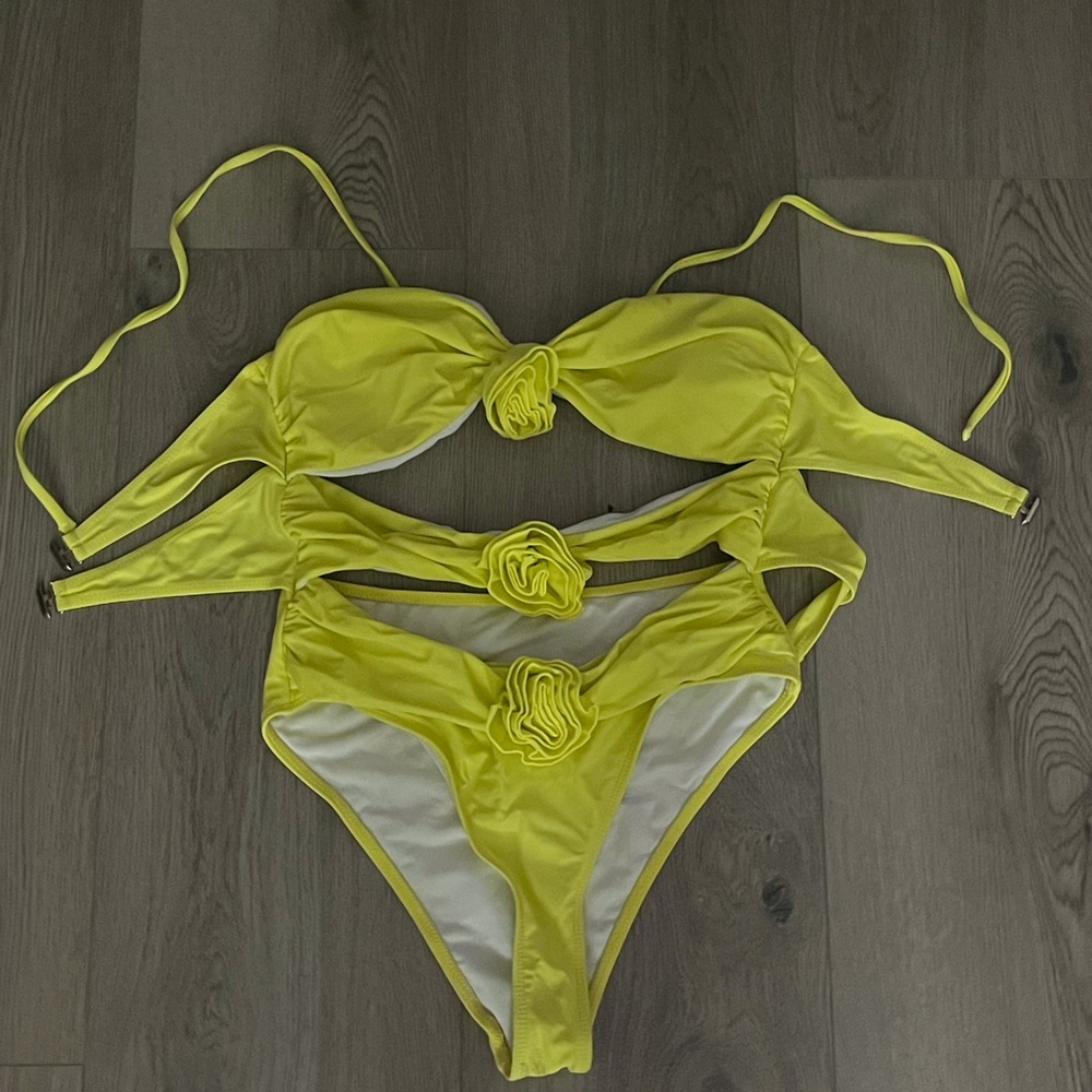 Yellow Women's Swimwear Set